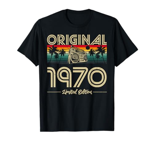 1970 Vintage Jahrgang Geburtstag Retro Herren Damen Geschenk T-Shirt von Original 1970 Geburtstag Legende Mann Frau Deko