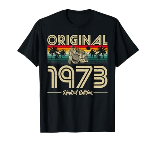 1973 Vintage Geburtstag Retro Männer Frauen Geschenk T-Shirt von Original 1973 Geburtstag Legende Mann Frau Deko