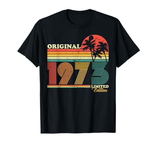 1973 Jahrgang Geburtstag Retro Vintage Herren Damen Geschenk T-Shirt von Original 1973 Geburtstag Legende Mann Frau