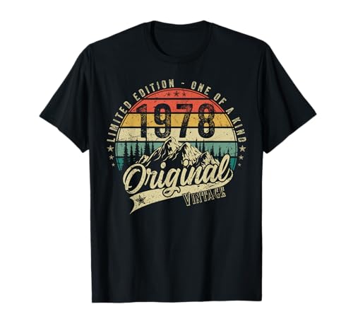 1978 Vintage Vintage Geburtstag Retro Männer Frauen Geschenk T-Shirt von Original 1978 Geburtstag Legende Mann Frau Deko