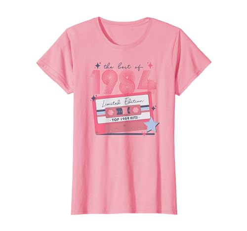 1984 Vintage Jahrgang Geburtstag Retro Disco Damen Geschenk T-Shirt von Original 1984 Geburtstag Legende Frau rosa Deko