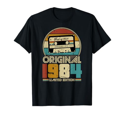1984 Jahrgang Geburtstag Retro Vintage Herren Damen Geschenk T-Shirt von Original 1984 Geburtstag Legende Mann Frau