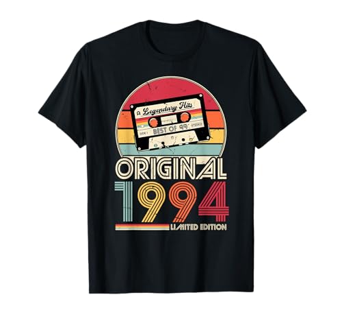 1994 Jahrgang Geburtstag Retro Vintage Herren Damen Geschenk T-Shirt von Original 1994 Geburtstag Legende Mann Frau