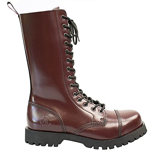 Alpha Rangers 14-loch Boot Festival Army Gothic Leder Springerstiefel Stahlkappe Oxblood 5042 EU 44 von Original Alpha Rangers