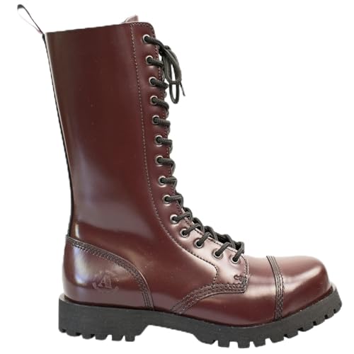Alpha Rangers 14-loch Boot Festival Army Gothic Leder Springerstiefel Stahlkappe Oxblood 5042 EU 45 von Original Alpha Rangers