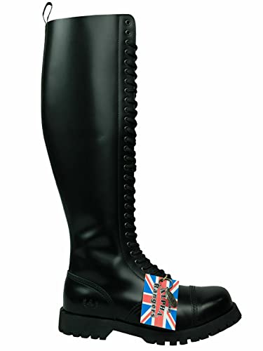 Alpha Rangers 30-loch Boot Ranger Festival Army Gothic Leder Springerstiefel NEU Schwarz Glattleder 5035 UK 8 / EU 42 von Original Alpha Rangers