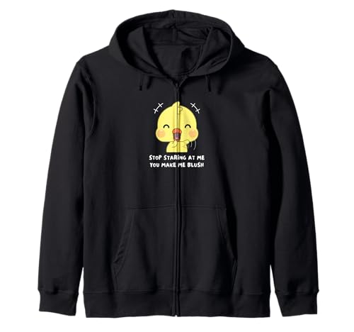 Hör auf mich anzustarren Du lässt mich erröten Süßes Mädchen Kapuzenjacke von Original Cheddar