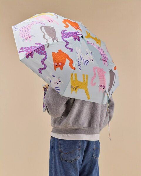 Original Duckhead Gemusterter Regenschirm aus recycelten PET-Flaschen - Artsy Cats von Original Duckhead