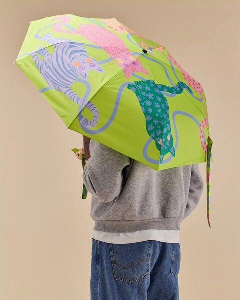 Original Duckhead Gemusterter Regenschirm aus recycelten PET-Flaschen - Artsy Cats von Original Duckhead