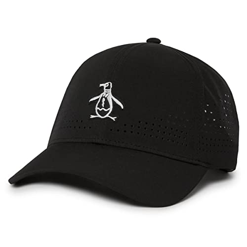 Original Penguin Herren 2023 CC Perforierte Einheitsgröße Logo Tennis Style Cap, Caviar, Einheitsgröße von Original Penguin