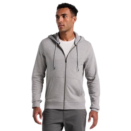 Original Penguin Herren Org FLC Full Zip Hoo Kapuzenpullover, Rain Heather, M von Original Penguin