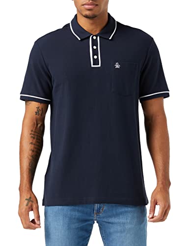 Original Penguin Herren Org The Earl Polo Polohemd, Dunkler Saphir, helles Weiß, S von Original Penguin