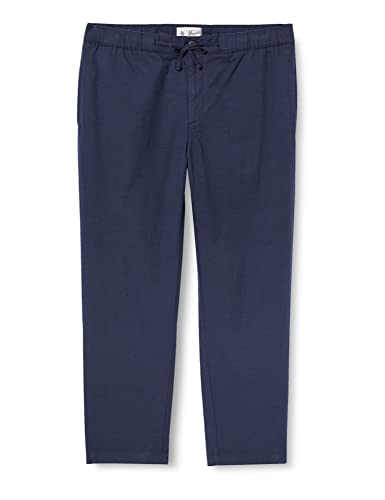 Original Penguin Herren PNT Linen Wide Leg Lässige Hose, Dunkler Saphir, 36-41 von Original Penguin