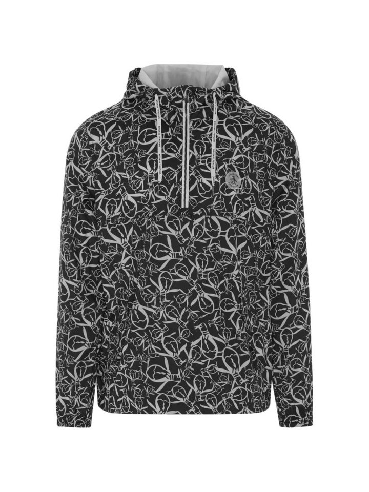 Original Penguin Longsweatshirt Penguin Golf Hoodie Windbreaker Print Schwarz Herren M von Original Penguin