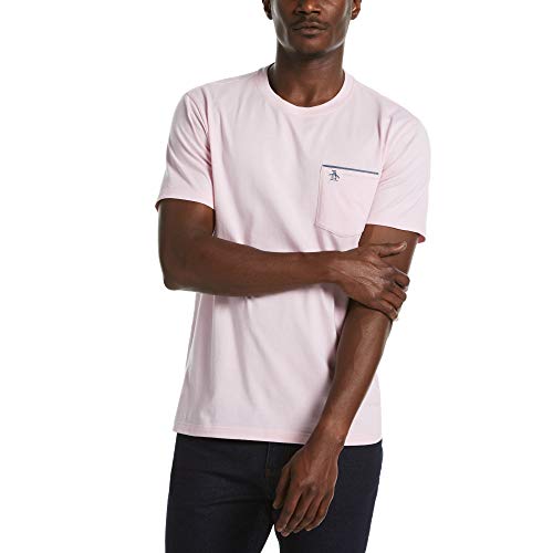 Original Penguin Mens Pocket Crewneck T-Shirt (XX-Large, Light Pink) von Original Penguin
