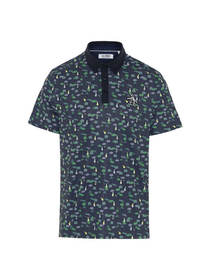Original Penguin Poloshirt Penguin Golf-Polo mit „Pete on the Course“-Print Herren (1-tlg) Feuchtigkeitsableitend von Original Penguin