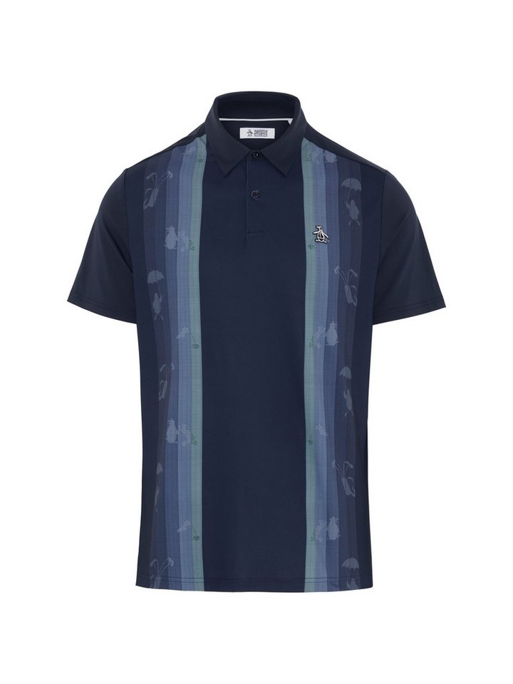 Original Penguin Poloshirt Penguin Golfpolo Pete Vertical Colour Block Print Navy Herren S von Original Penguin