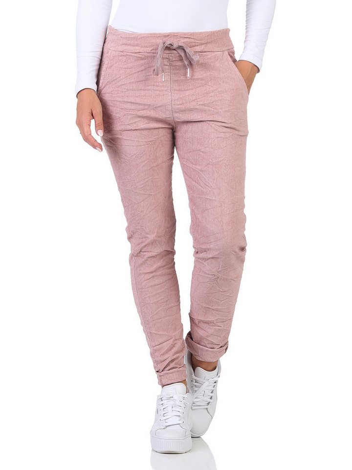 OriginalYou Cordhose Damenhose Feincord Chino mit Stretch bequeme Schlupfhose dehnbarer Feincord, Gummizug & Schnürung, in großen Größen erhältlich von OriginalYou
