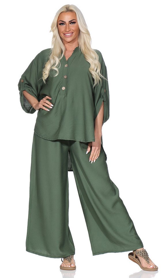 OriginalYou Culotte Damen Sommer Bluse Tunika mit Culotte Schlupfhose Set bestehend aus Bluse und Culotte, luftig & leicht von OriginalYou