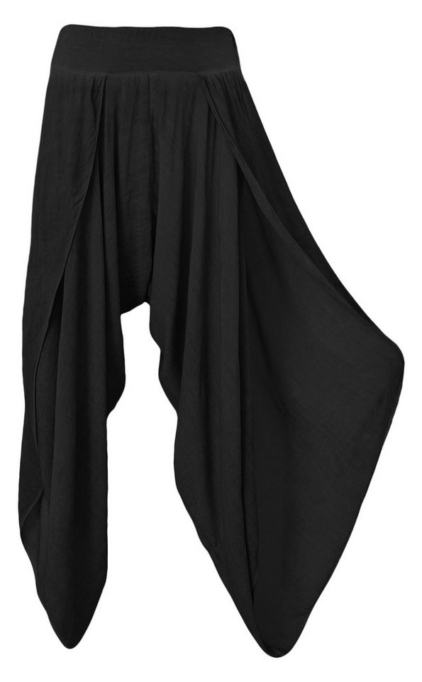 OriginalYou Haremshose Luftige Damen Hosen Sommerhosen mit Beinschlitzen super leichtes Sommergewebe, offenes Bein von OriginalYou