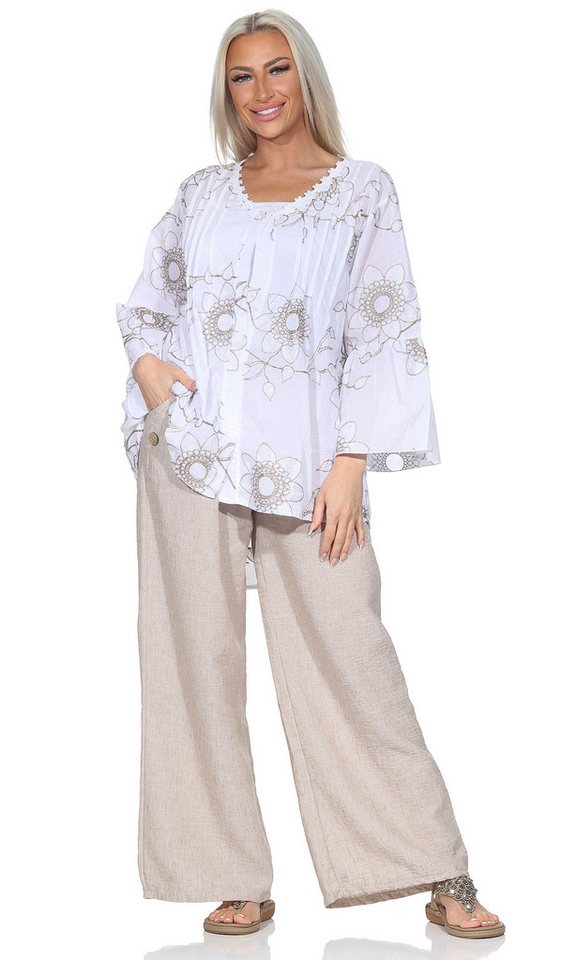 OriginalYou Marlene-Hose Sommerhose Damen Freizeithose leichte Strandhose melierte Farben (außer Schwarz & Weiß), nicht elastisch von OriginalYou