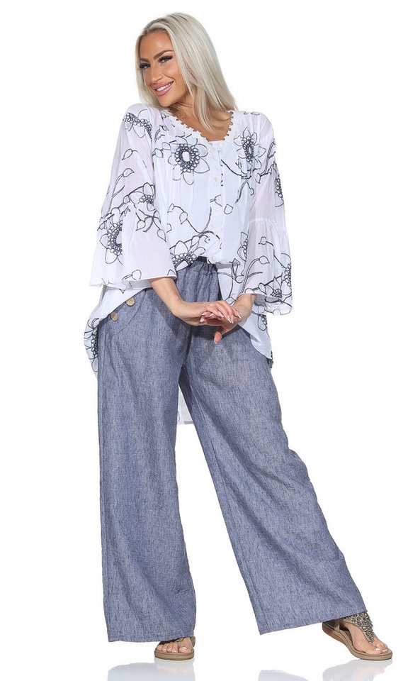 OriginalYou Marlene-Hose Sommerhose Damen Freizeithose leichte Strandhose melierte Farben (außer Schwarz & Weiß), nicht elastisch von OriginalYou