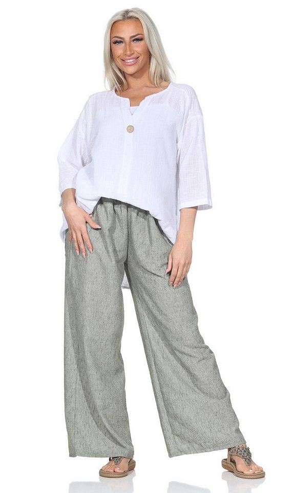 OriginalYou Marlene-Hose Sommerhose Damen Freizeithose leichte Strandhose melierte Farben (außer Schwarz & Weiß), nicht elastisch von OriginalYou