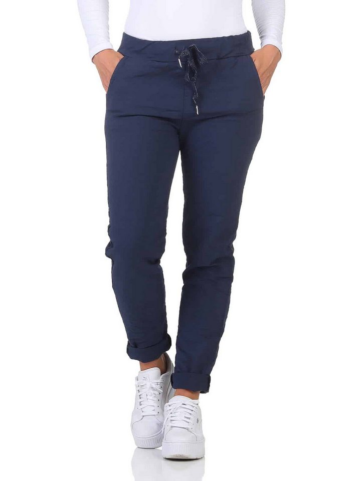 OriginalYou Schlupfhose Damen Freizeithose Winter Cotton mit Stretch bequeme Chino Hose robustes Baumwollgewebe, nur leicht dehnfähig, Gummibund & Kordelzug von OriginalYou