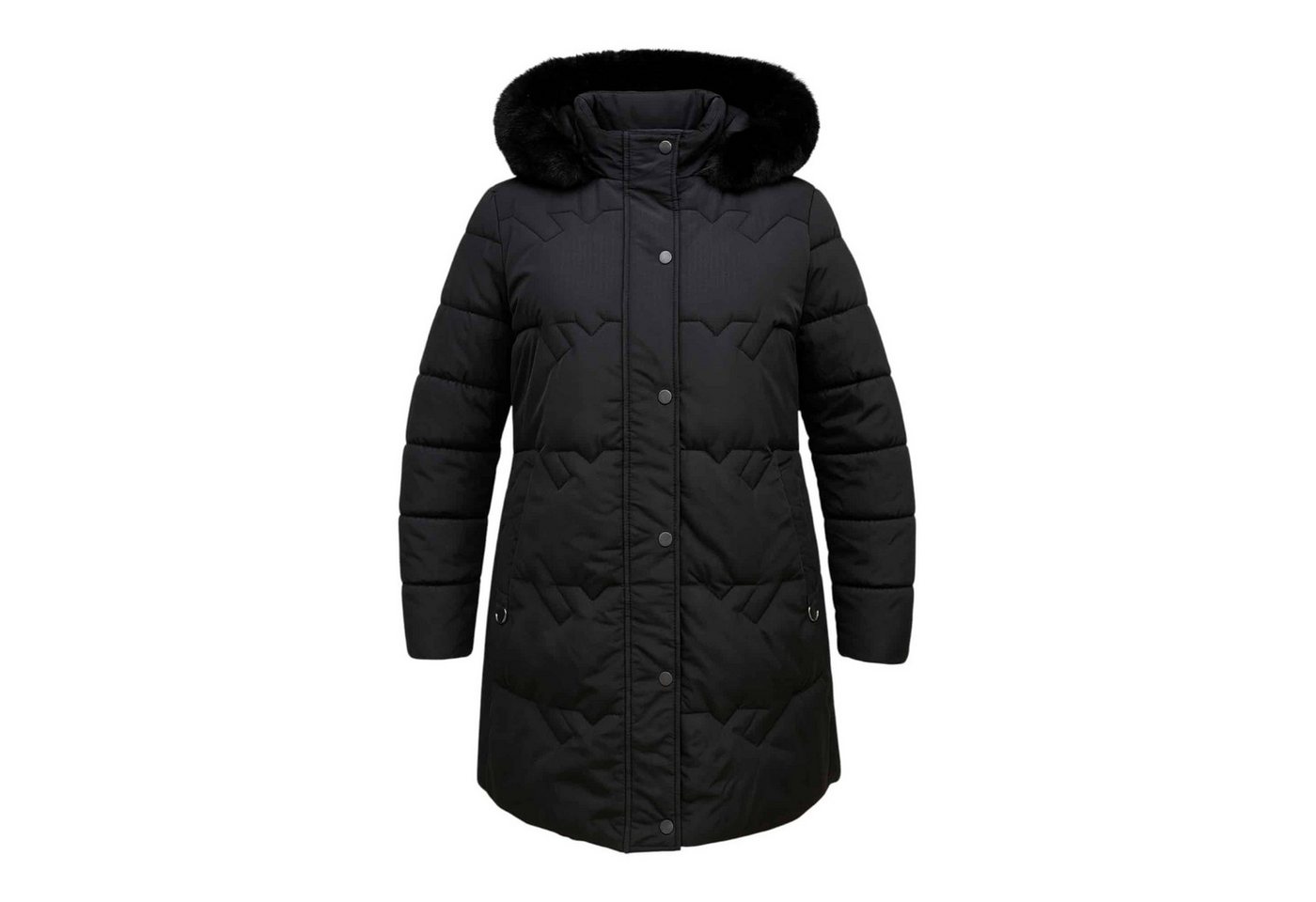 OriginalYou Steppjacke Damen Steppjacke mit Kunstfell in großen Größen erhältlich, Kunstfellkapuze von OriginalYou