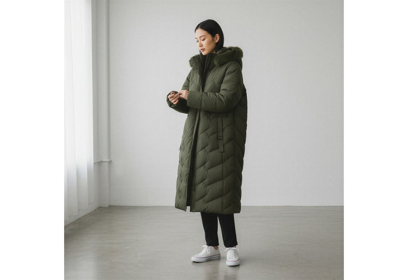 OriginalYou Steppmantel Damen Longmantel gefütterter Steppmantel auch in großen Größen erhältlich von OriginalYou