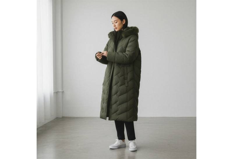 OriginalYou Steppmantel Damen Longmantel gefütterter Steppmantel auch in großen Größen erhältlich von OriginalYou