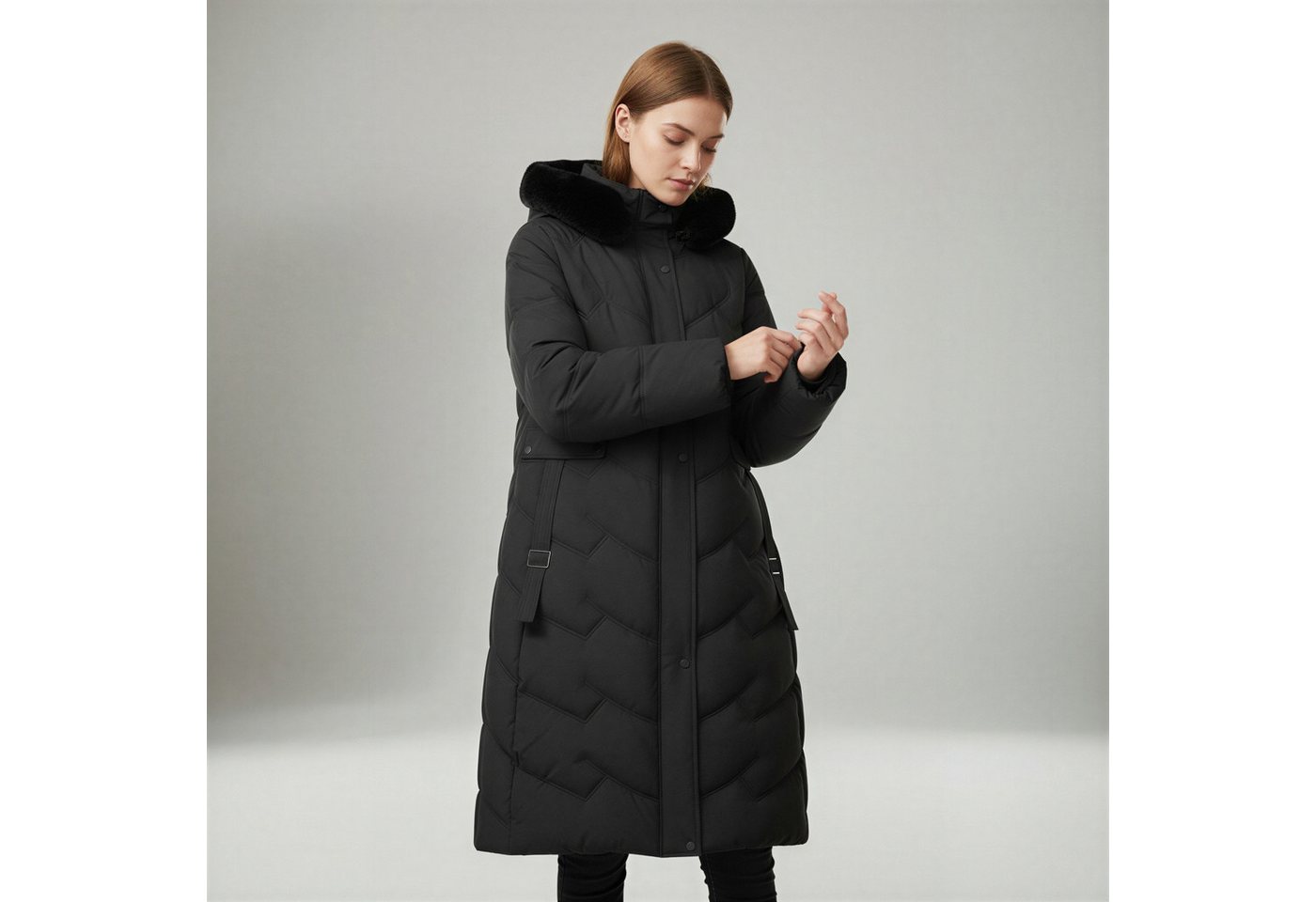 OriginalYou Steppmantel Damen Longmantel gefütterter Steppmantel auch in großen Größen erhältlich von OriginalYou