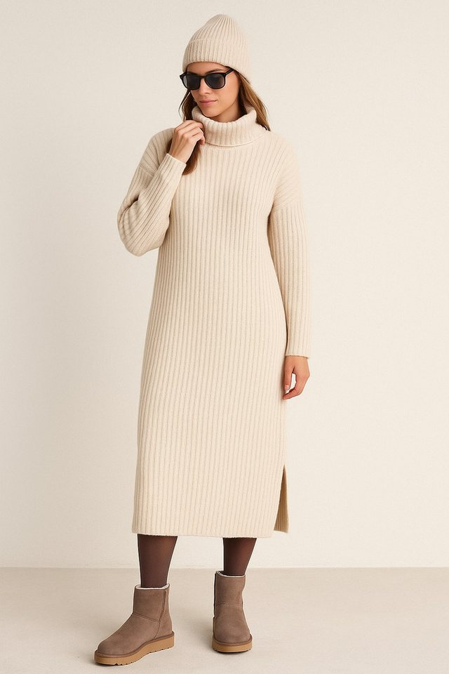 OriginalYou Strickkleid Damen Kleid aus Strick mit Rollkragen Grobstrick, geeignet ab einer Körpergröße von 1,70 von OriginalYou