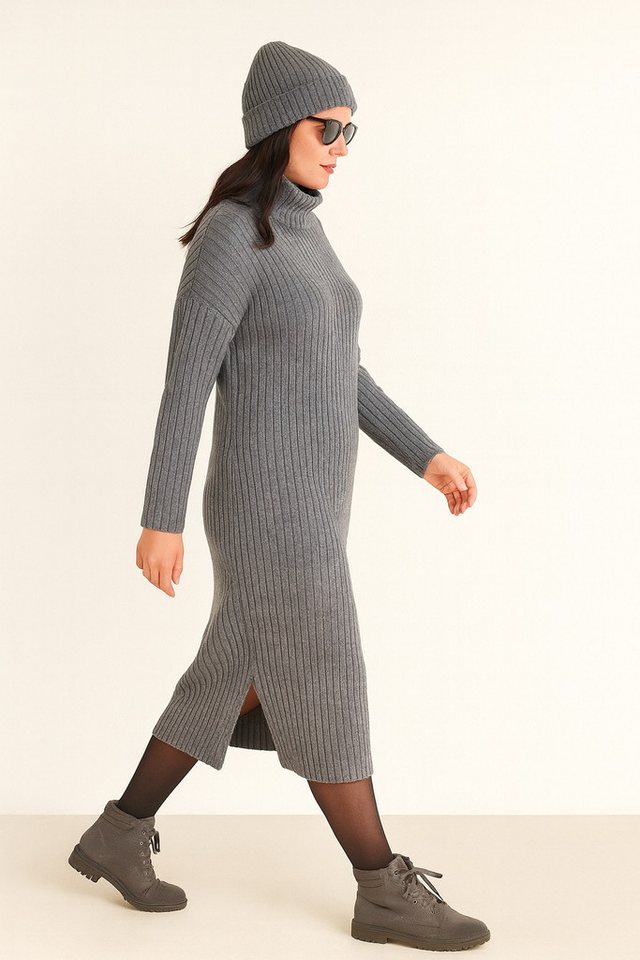 OriginalYou Strickkleid Damen Kleid aus Strick mit Rollkragen Grobstrick, geeignet ab einer Körpergröße von 1,70 von OriginalYou