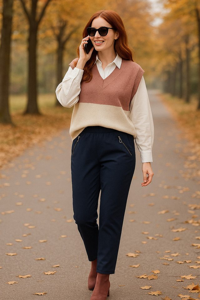 OriginalYou Thermohose Damen Freizeithose mit Innenfleece Schlupfhose geeignet für eine Körpergröße bis 1,70m, gefüttert von OriginalYou