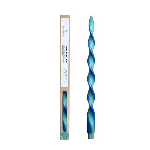 Originalhome Gedrehte Duo Kerze für bewusste Geschenke - paraffinfrei & vegan. von Originalhome