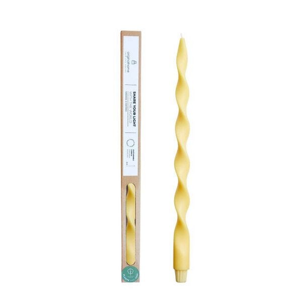 Originalhome Gedrehte Kerze für bewusste Geschenke - paraffinfrei & vegan von Originalhome