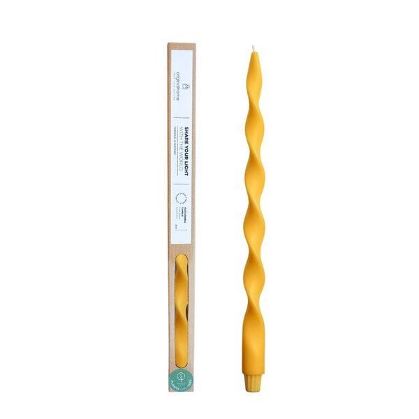 Originalhome Gedrehte Kerze für bewusste Geschenke - paraffinfrei & vegan von Originalhome