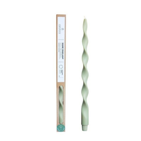 Originalhome Gedrehte Kerze für bewusste Geschenke - paraffinfrei & vegan von Originalhome