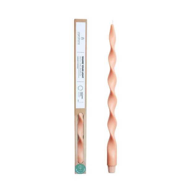 Originalhome Gedrehte Kerze für bewusste Geschenke - paraffinfrei & vegan von Originalhome