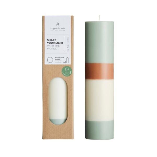 Originalhome Geruchsneutrale Geschichtete Stumpenkerze – vegan & fair. von Originalhome