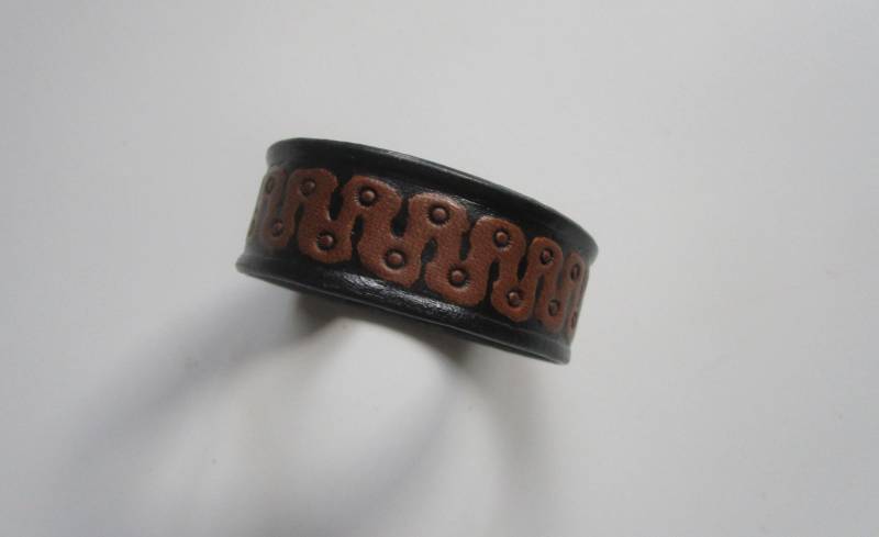 Braunes Und Schwarzes Lederarmband von Originalworkcreation