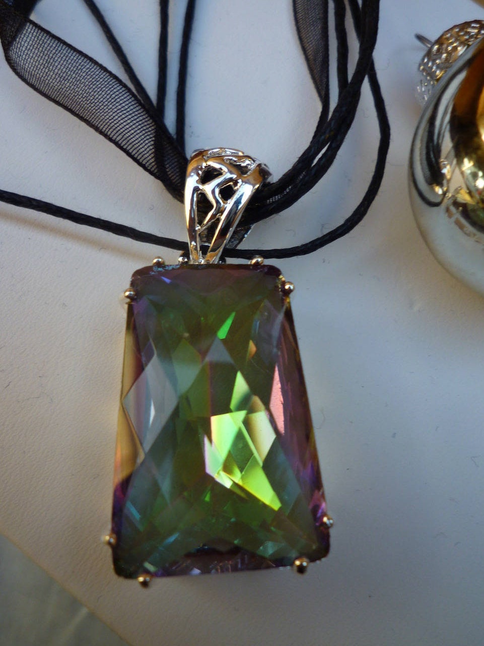 Halskette Anhänger Vergoldet Silberne Stein Crystal Rainbow Qualität Ab Halskette Anhänger Vergoldet Silberne Stein Crystal Rainbow Qualität Ab von Originelstore