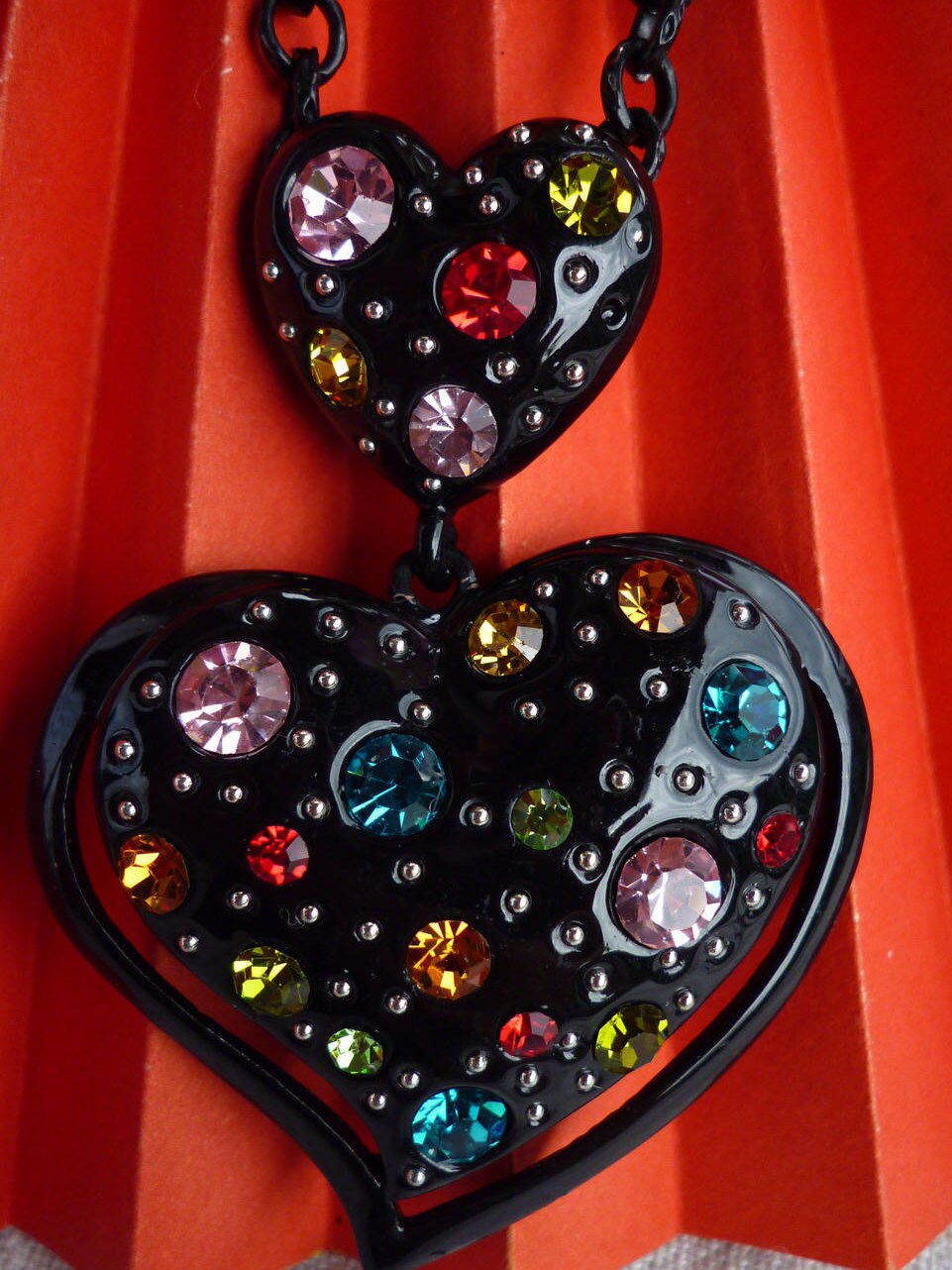 Halsketten Scheinen Tausend Bunten Lichter Doppel Herz Strass Halsketten Scheinen Tausend Bunten Lichter Doppel Herz Strass von Originelstore