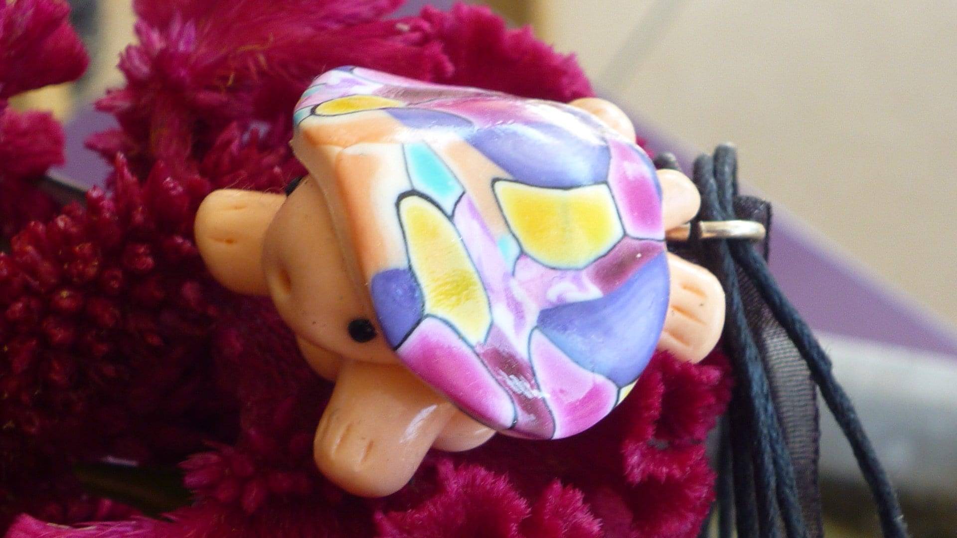 Regenbogen Polymer Clay Anhänger Schildkröte Kragen Regenbogen Polymer Clay Anhänger Schildkröte Kragen von Originelstore