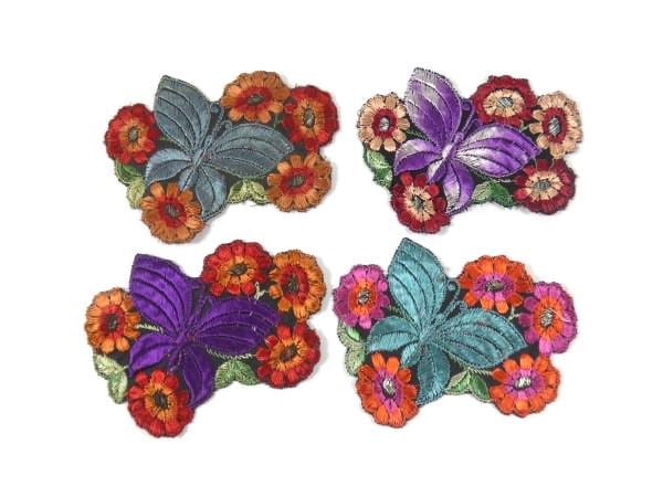 1 Antike Applikation Vintage Seide Schmetterling Aufnäher Stickerei Patches Patch 1935 Nr von OrinsTreasureChest