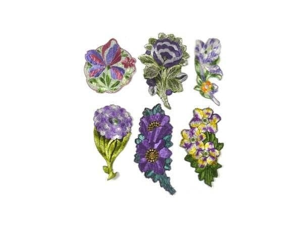 1 Antike Seide Lila Blumen Applikation Patch Stickerei Patches 1935 1 Antike Seide Lila Blumen Applikation Patch Stickerei Patches 1935 von OrinsTreasureChest