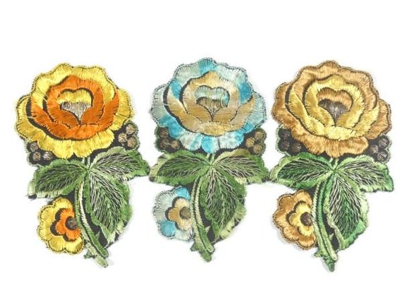 1 Antike Seide Rose Blumen Patch Stickerei Applikation Patches 1935 Nr 4 1 Antike Seide Rose Blumen Patch Stickerei Applikation Patches 1935 Nr 4 von OrinsTreasureChest