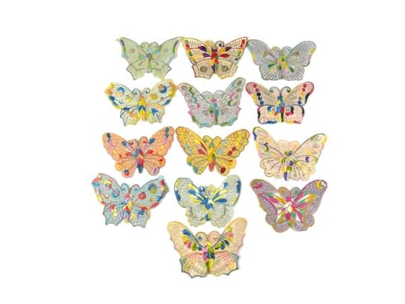 1 Großer Antiker Schmetterling Aufnäher Vintage Seide Kleiner Patches Stickerei Applikation Patch Antik 1935 Nr 1 Großer Antiker Schmetterling Aufnäher Vintage Seide Kleiner Patches Stickerei Applikation Patch Antik 1935 Nr von OrinsTreasureChest