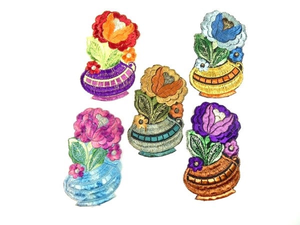 Antike Applikation Jahrgang Silk Blumen in Töpfen Patch Stickerei Patches Antike Blume 1935 Nr. 2 Antike Applikation Jahrgang Silk Blumen in Töpfen Patch Stickerei Patches Antike Blume 1935 Nr. 2 von OrinsTreasureChest